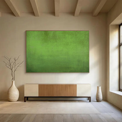 Deep Green Textured Canvas - Earthy Abstract Art CT1792