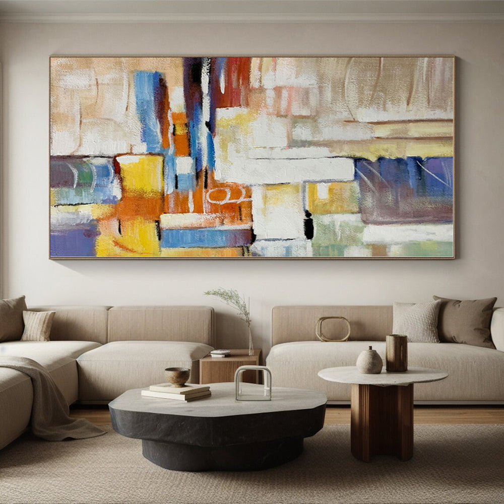 “Colorful Cubist Abstraction” - Abstract Cubist Art CT0477