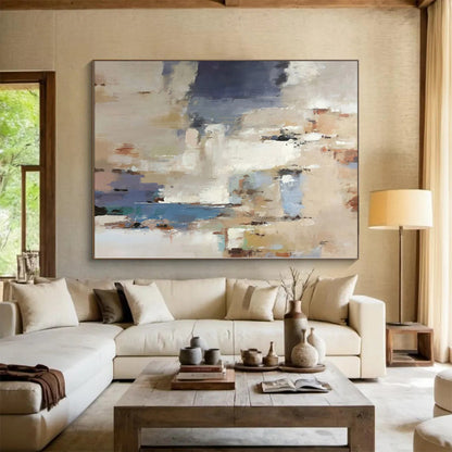 “Soft Neutral Abstraction” Abstract Acrylic Art CT0322