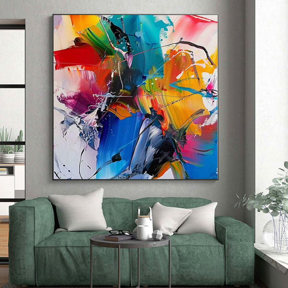 “Colorful Abstract Rhythm” Expressionistic Acrylic Art CT0232