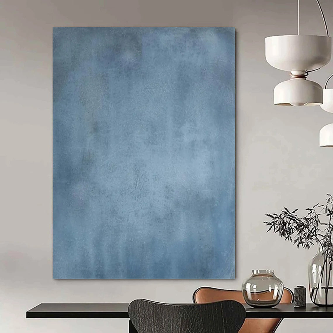 “Blue Textured Monochrome” Acrylic Painting CT0158