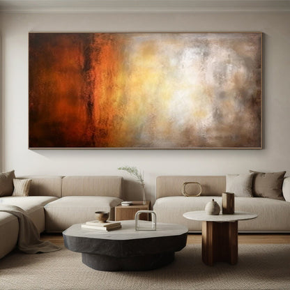 “Warm Horizon Glow” Abstract Acrylic Art CT0287