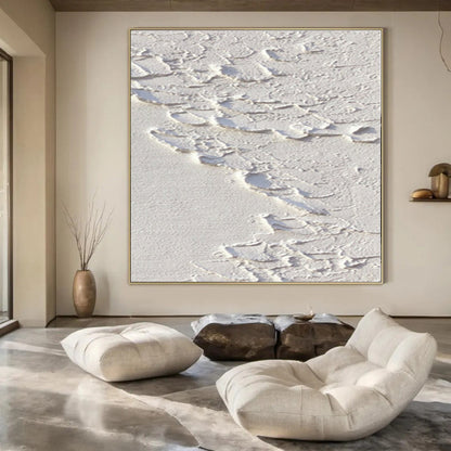 Cracked White Textures - Impasto Abstract Plaster & Paint CT1287