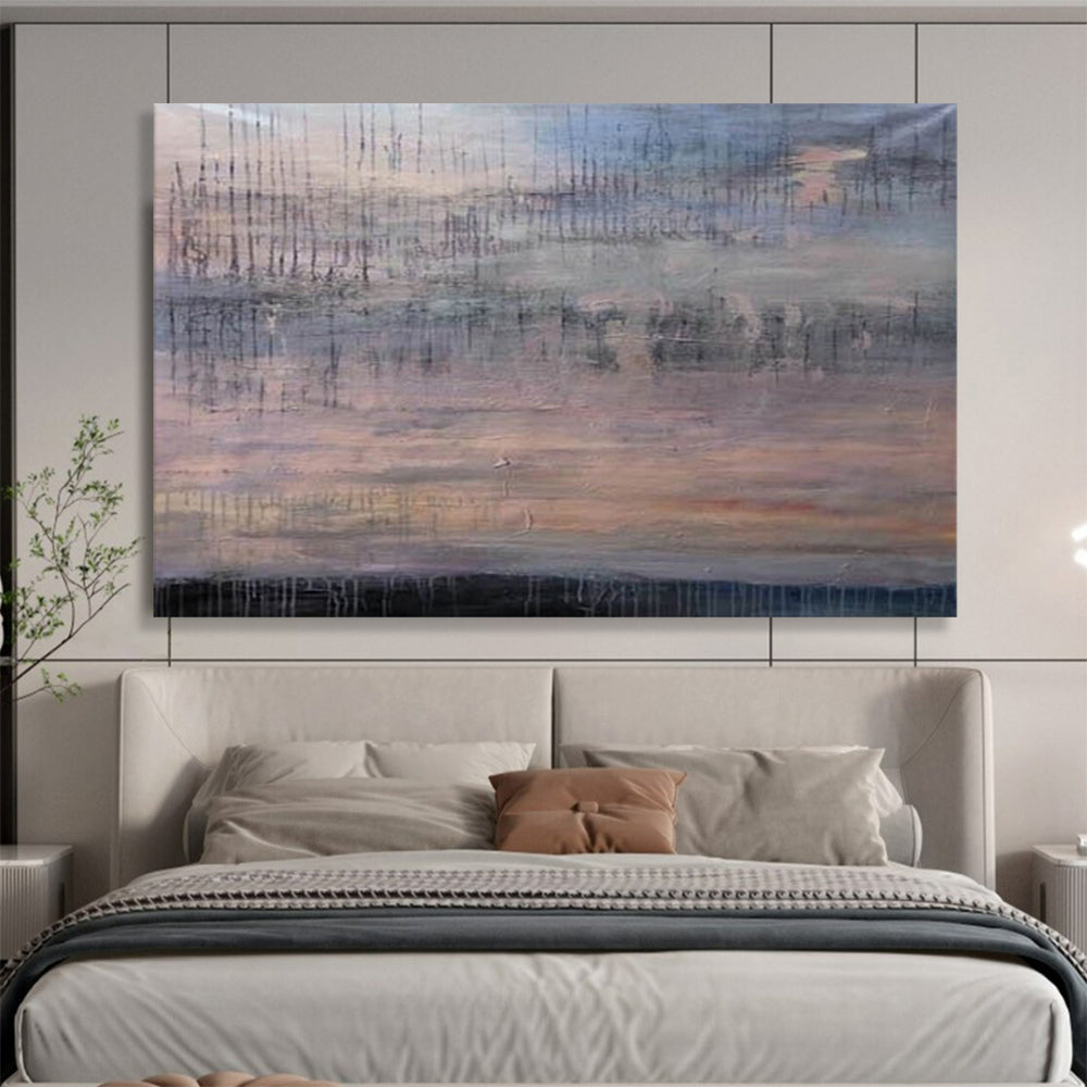 “Muted Sunset Abstract” Abstract Landscape Painting On Canvas DLZ150