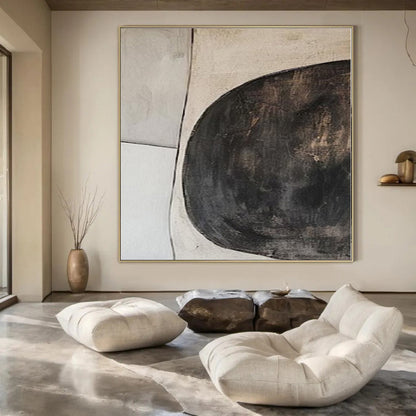 “Neutral Toned Geometric Collage (Variation)” – Abstract Collage - Style Painting CT1081