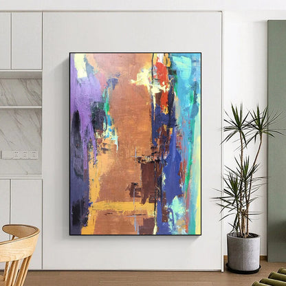 “Vibrant Abstract Cityscape” - Expressionist Urban Painting On Canvas DTP036
