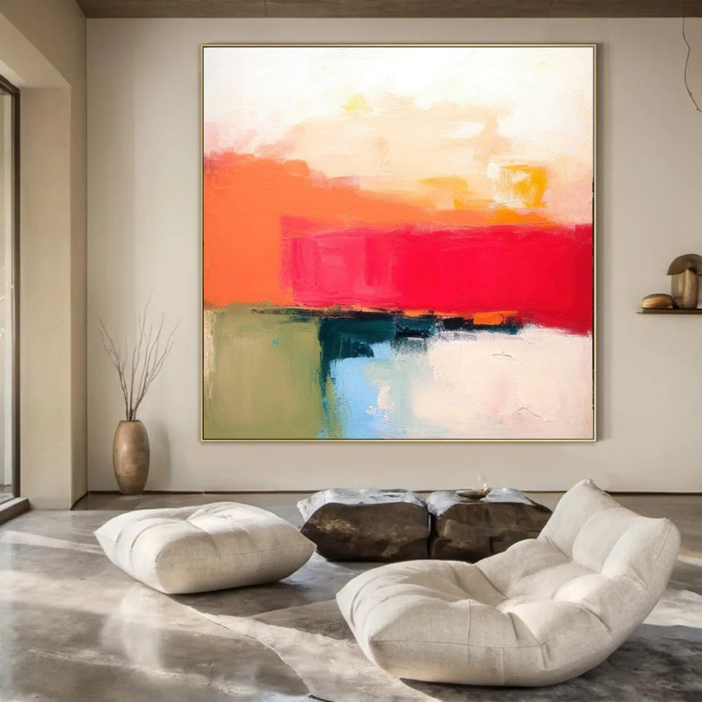 “Color - Blocked Horizon” – Minimalist Abstract Art CT1029
