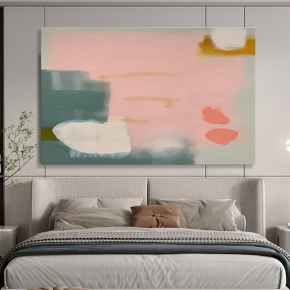 “Minimalist Color Shapes” Abstract Acrylic Painting On Canvas DKH488