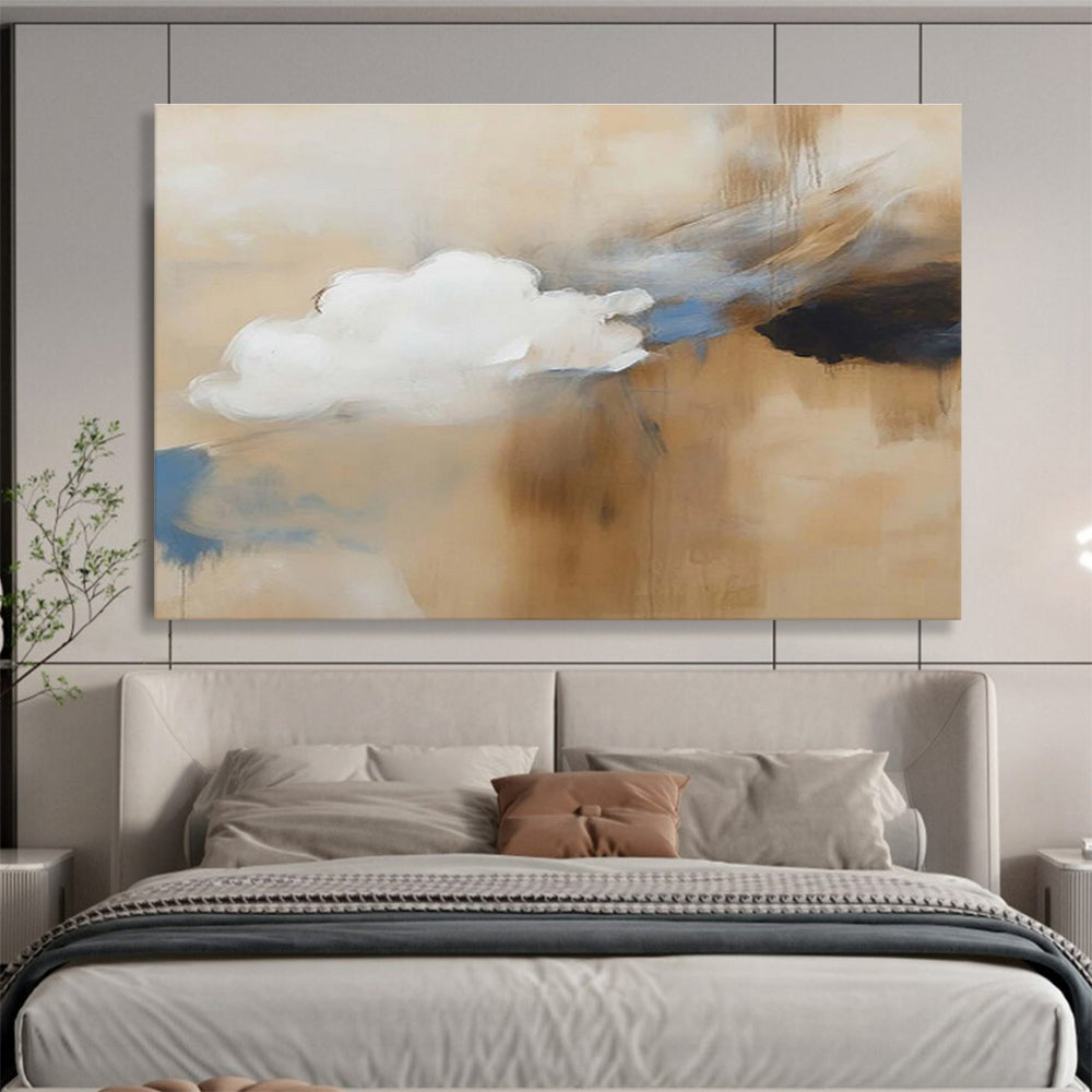 Soft Cloud - Inspired Abstract “Dreamy Cloud Drift” Painting On Canvas DKH090