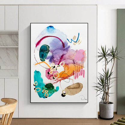 “Color Burst” - Abstract Watercolor - Ink Fusion Art on Canvas CT1869