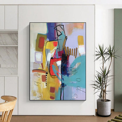 “Vibrant Abstract Shapes” ，Colorful Abstract Composition CT0889