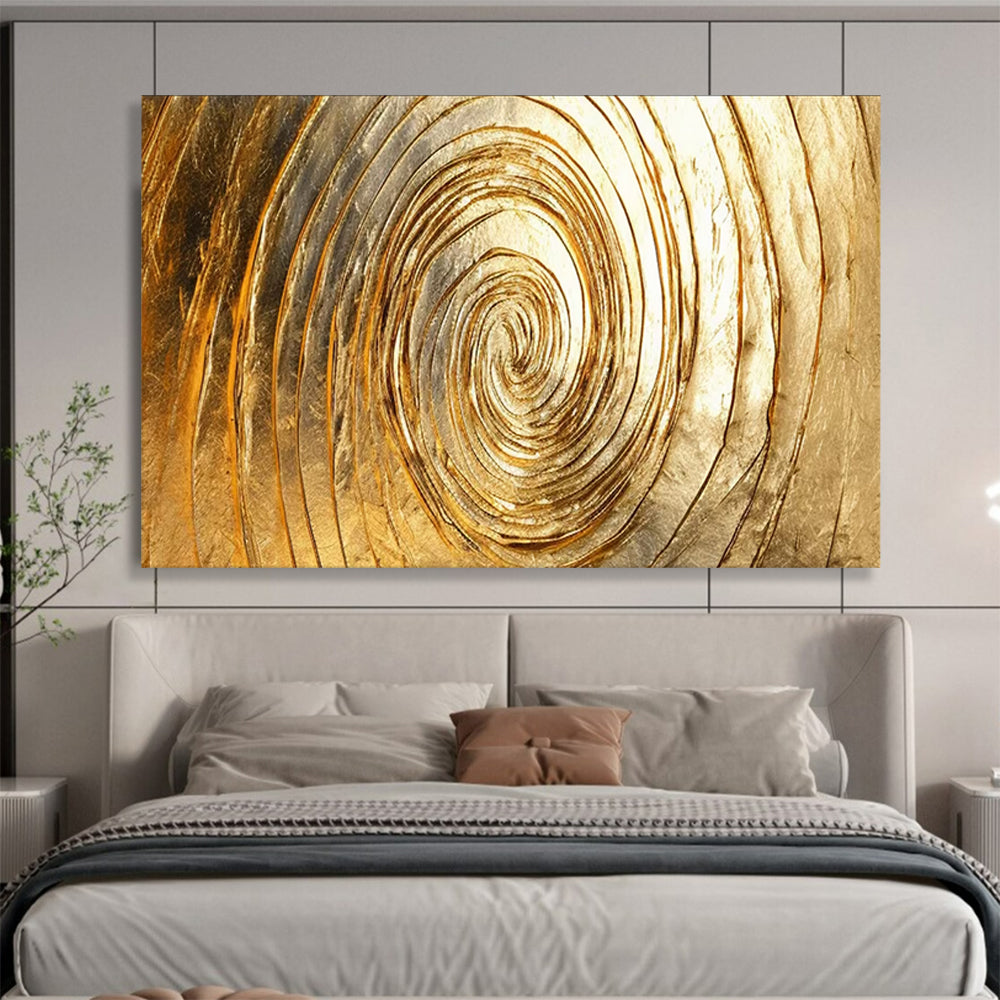 “Golden Spiral Textures” Abstract Textured Painting On Canvas DLZ167