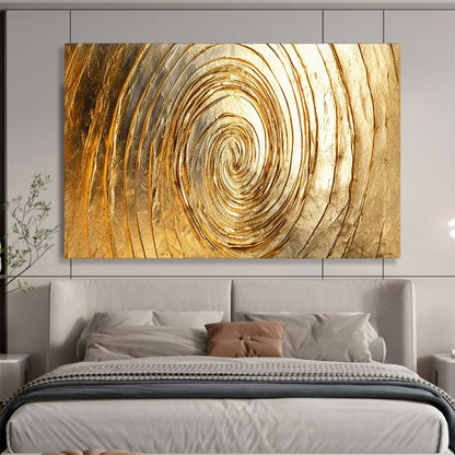 “Golden Spiral Textures” Abstract Textured Painting On Canvas DLZ167