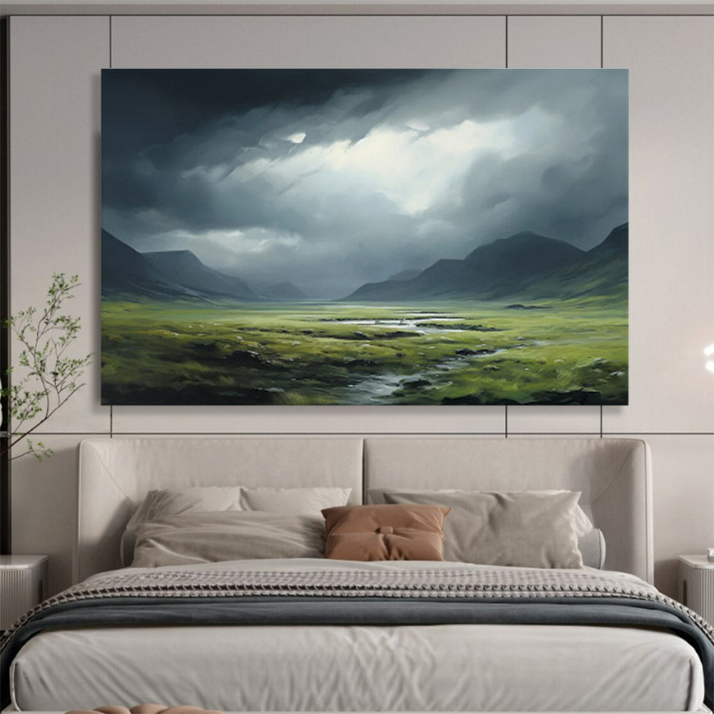 “Dark and Light Landscape” Painting On Canvas DKH170
