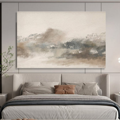 Subtle Landscape Watercolor - like Scene Painting On Canvas DKH244