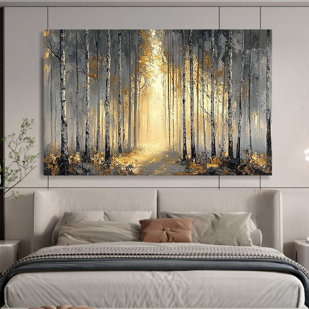 “Misty Forest Path” Landscape - inspired Oil Painting On Canvas DLZ159