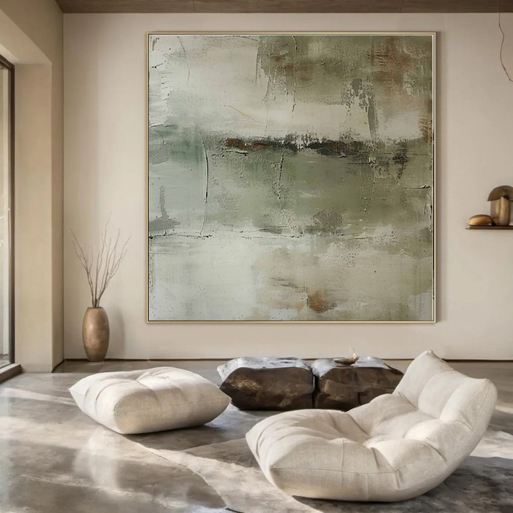 Muted Tones Abstract - Subtle Textured Acrylic Painting CT1357