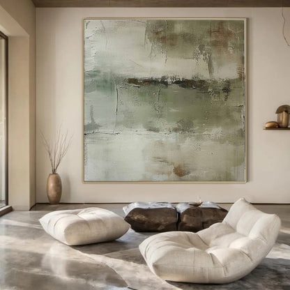 Muted Tones Abstract - Subtle Textured Acrylic Painting CT1357