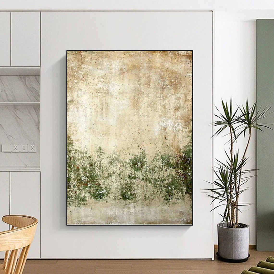 Vintage Textured Abstract Revisited - Abstract Painting On Canvas DKH1483