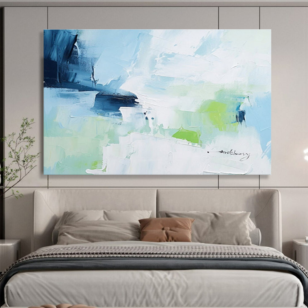 Soft Color Field Abstract Painting On Canvas DKH308