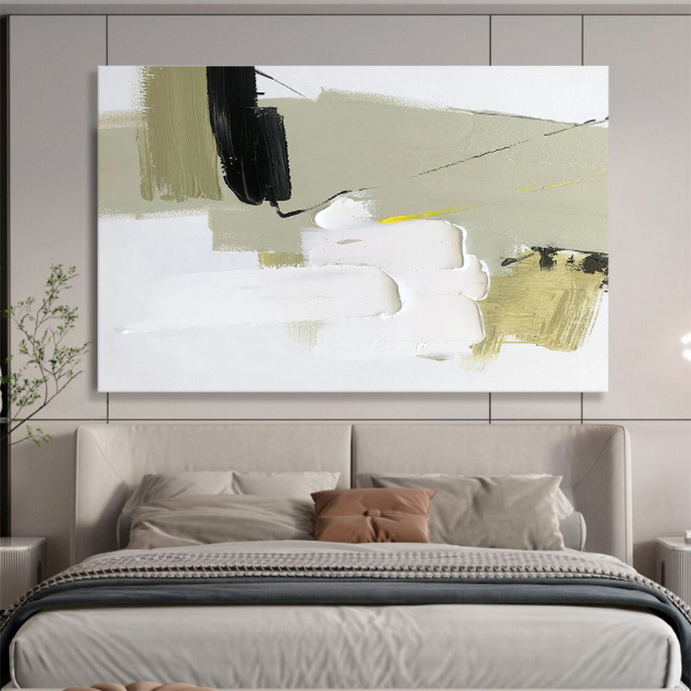 Subtle Color Accent Abstract Painting On Canvas DKH314