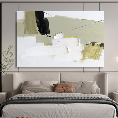 Subtle Color Accent Abstract Painting On Canvas DKH314