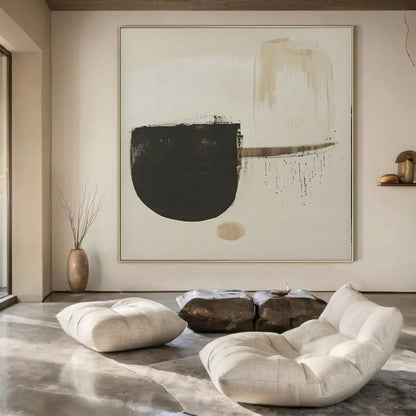 “Neutral - Toned Abstract” ，Abstract Minimalist Acrylic Art CT0935