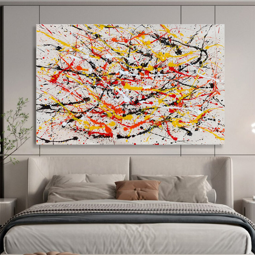 Dynamic Splatter Abstract Painting On Canvas DKH303