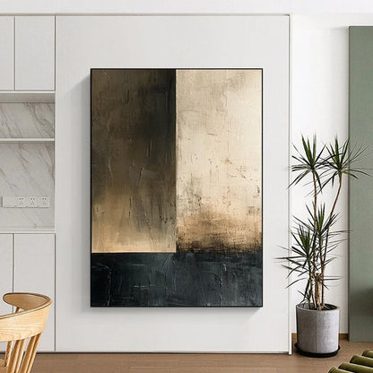 “Neutral Tonal Divide” - Abstract Minimalist Painting On Canvas DTP016