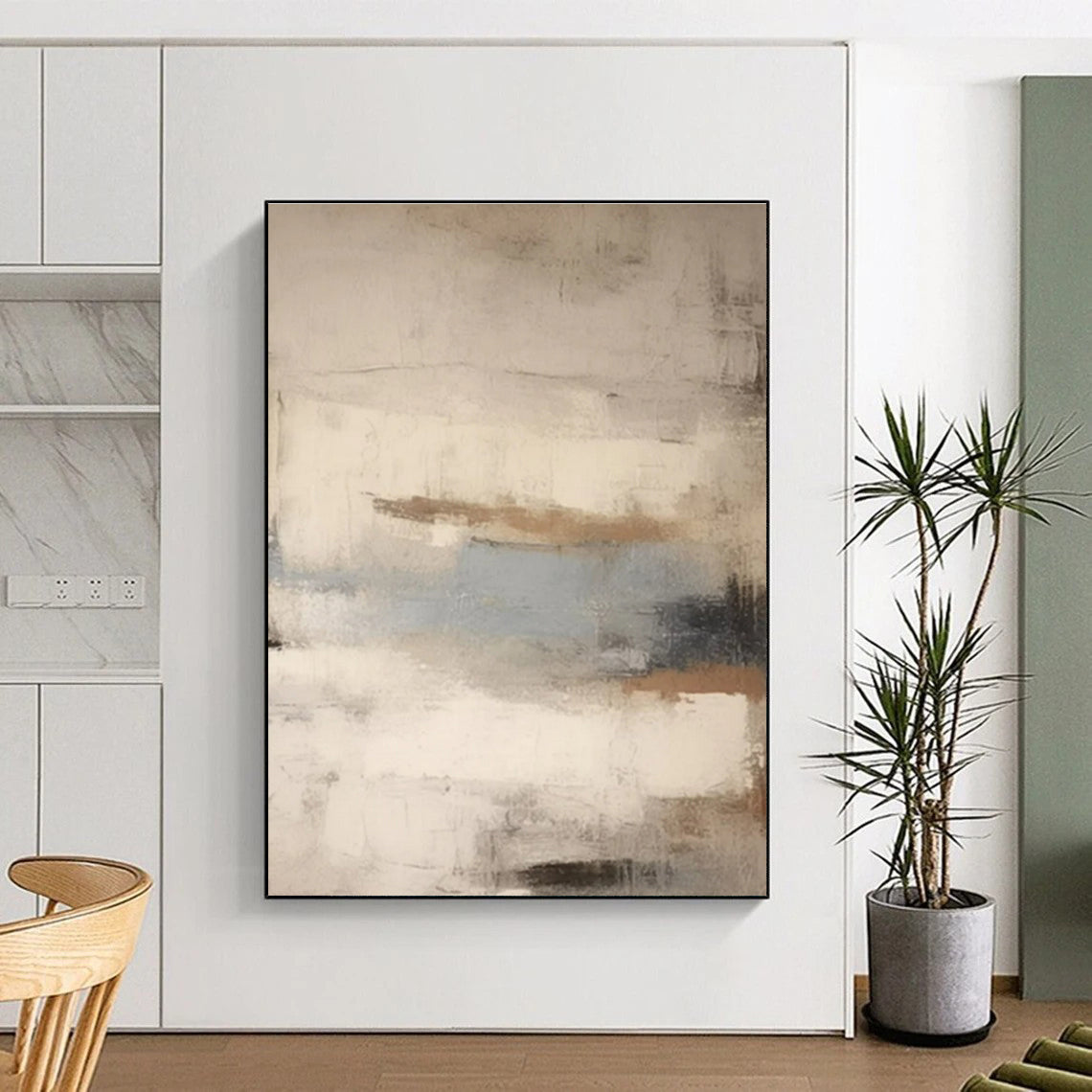 Neutral Tones with Subtle Strokes, "Muted Melody" - Minimalist Abstract Painting CT0705