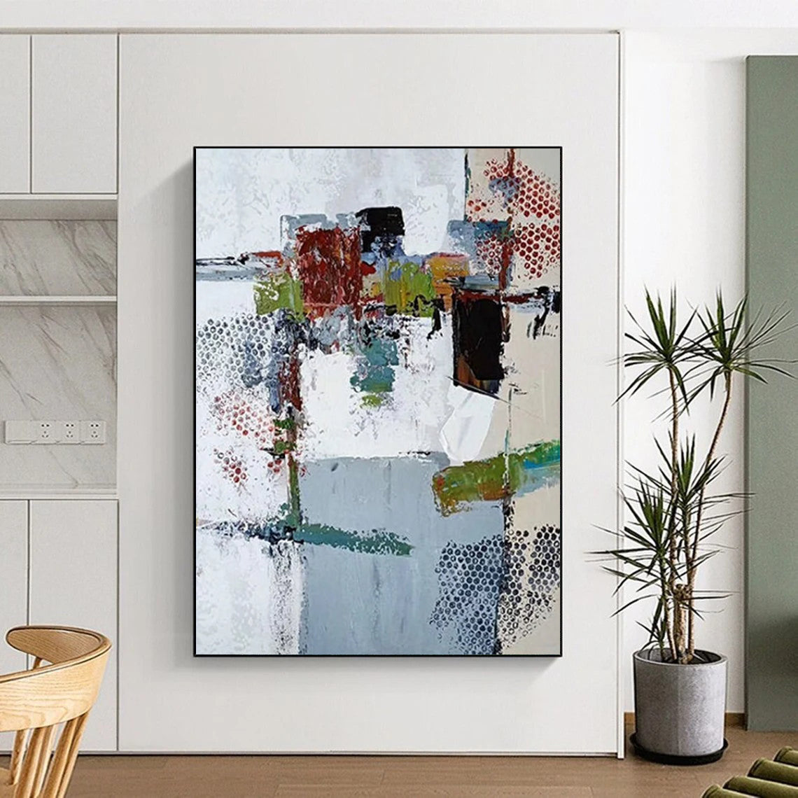 “Colorful Textured Abstraction” - Abstract Expressionist Painting On Canvas DTP042