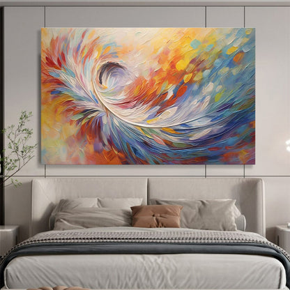 “Color Swirl - Vibrant Multicolor Abstract Painting On Canvas” DKH870