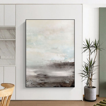 “Soft Coastal Haze” - Abstract Landscape Painting On Canvas DTP154