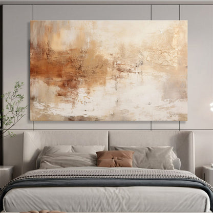 Textured Neutral Abstract Painting On Canvas DKH330