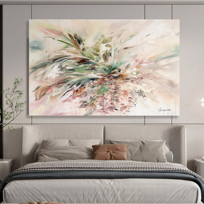 “Nature’s Bouquet with Bird” Impressionist - Style Nature Painting On Canvas DKH535