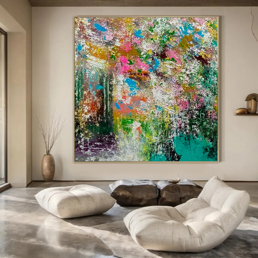 Vivid Floral Chaos - Abstract Acrylic Art CT1227