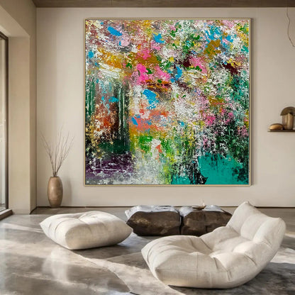 Vivid Floral Chaos - Abstract Acrylic Art CT1227