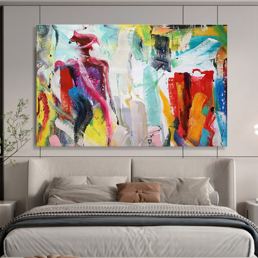 Colorful Abstract Figure Painting On Canvas DKH301