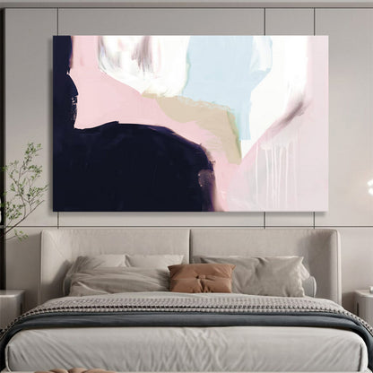 “Soft Pastel Shapes” Minimalist Abstract Painting On Canvas DLZ132