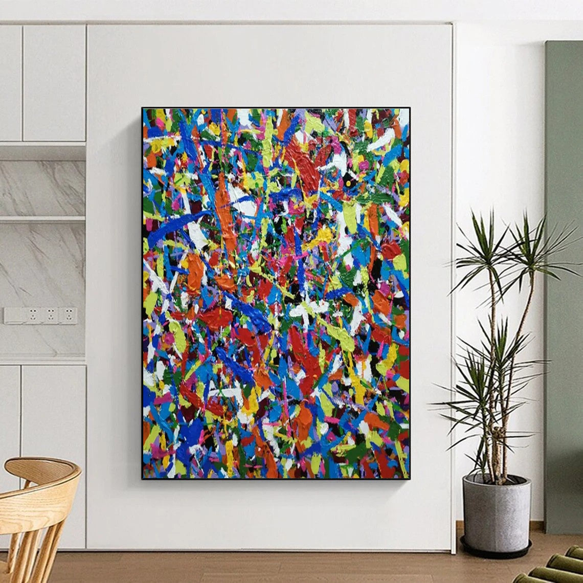 “Color Explosion” ，Abstract Expressionist Drip Art CT0899