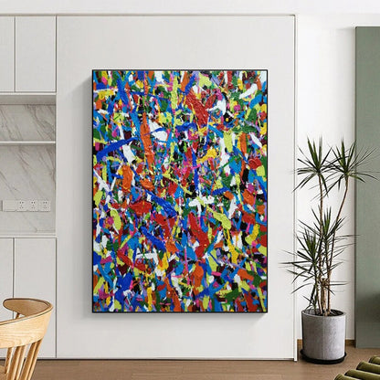 “Color Explosion” ，Abstract Expressionist Drip Art CT0899