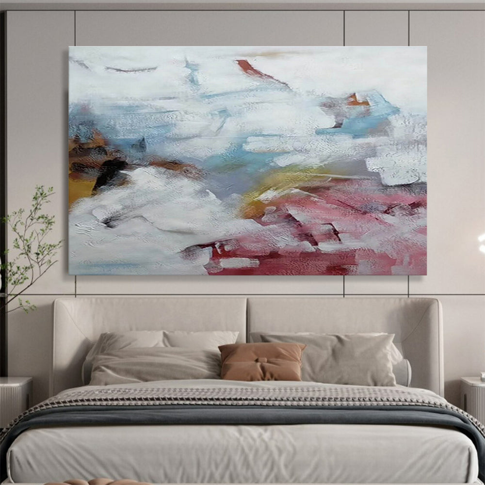 “Soft Colorful Abstract Clouds” Painting On Canvas DKH163