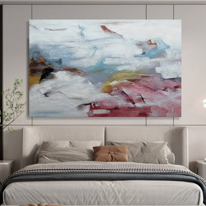 “Soft Colorful Abstract Clouds” Painting On Canvas DKH163