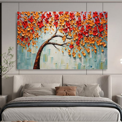 “Autumn Blossom Tree” 3D - textured Botanical Painting On Canvas DLZ168