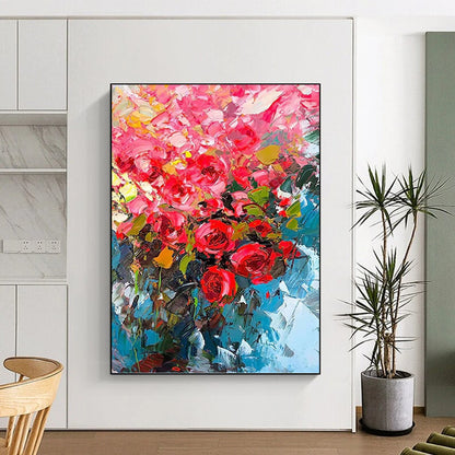 Colorful Abstract Flower Bouquet - Floral Painting On Canvas DKH1432
