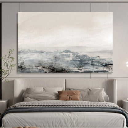 “Misty Monochrome Landscape” Abstract Landscape Painting On Canvas DLZ136