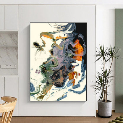 Colorful, Tangled Abstract Forms - Abstract Painting On Canvas CT2312