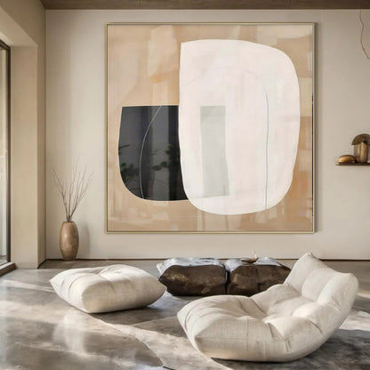“Translucent Shape Collage” – Minimalist Abstract Art CT1051