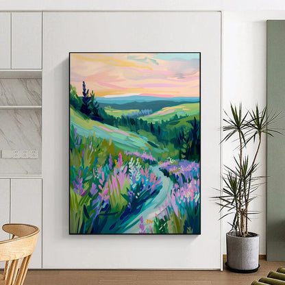 “Pastel Valley at Sunset” - Impressionistic Landscape CT2015