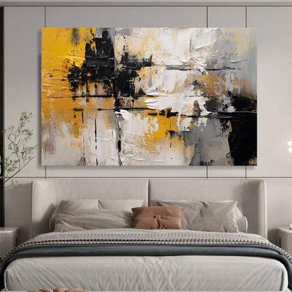 “Bold Color Block Abstraction” Modern Textured Painting On Canvas DLZ085